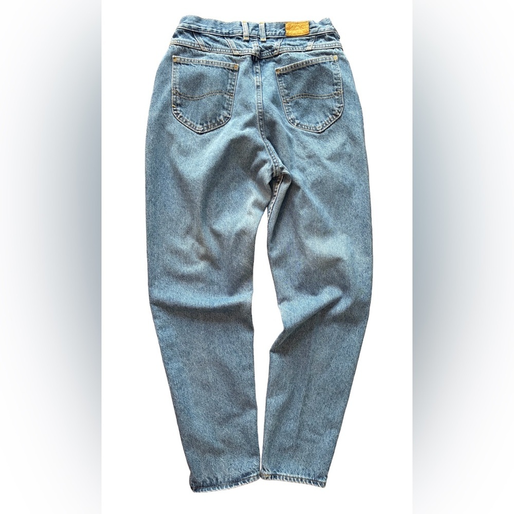 Vintage 90s Lee Women’s Jeans Size 14 Long High Rise Blue Denim USA Made - Picture 2 of 14